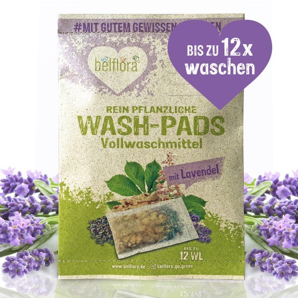 Lavendel Waschmittel mit Lavendelblüten für 12 Waschladungen